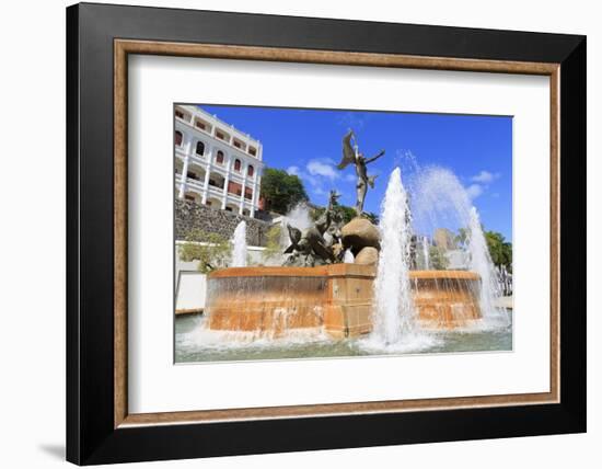 La Princesa Fountain in Old San Juan, Puerto Rico, Caribbean-Richard Cummins-Framed Photographic Print