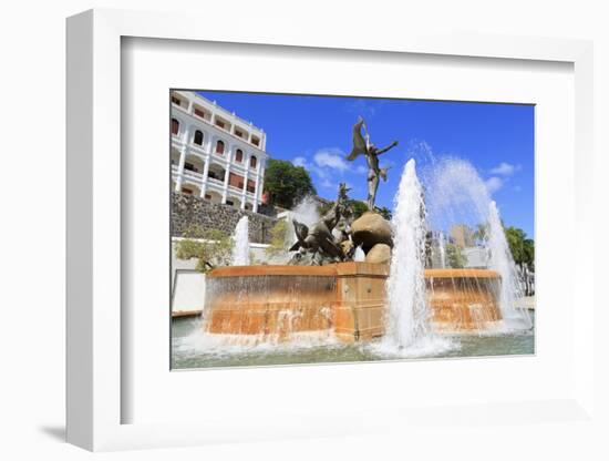 La Princesa Fountain in Old San Juan, Puerto Rico, Caribbean-Richard Cummins-Framed Photographic Print