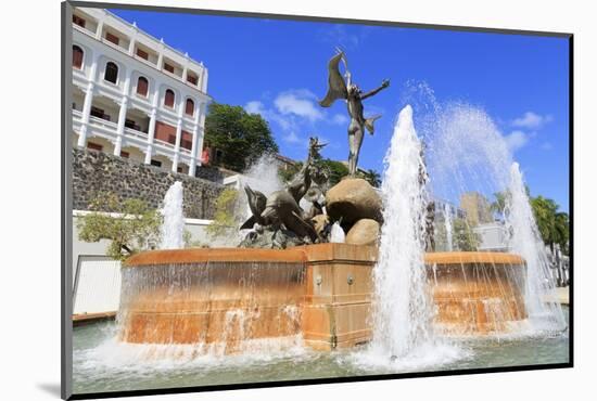 La Princesa Fountain in Old San Juan, Puerto Rico, Caribbean-Richard Cummins-Mounted Photographic Print