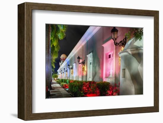 La Princesa Night Scene, San Juan, Puerto Rico-George Oze-Framed Photographic Print