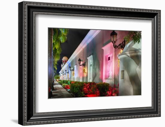 La Princesa Night Scene, San Juan, Puerto Rico-George Oze-Framed Photographic Print