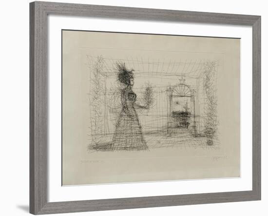 La princesse à la rose-Jean Carzou-Framed Premium Edition