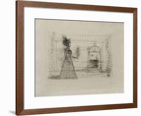 La princesse à la rose-Jean Carzou-Framed Premium Edition