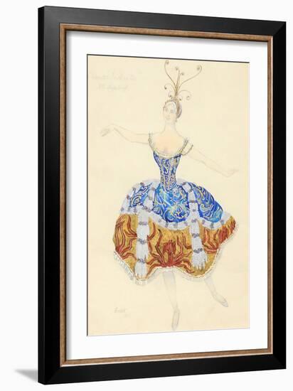 La Princesse Enchantée. Costume Design for the Ballet the Sleeping Princess, 1921-Léon Bakst-Framed Giclee Print