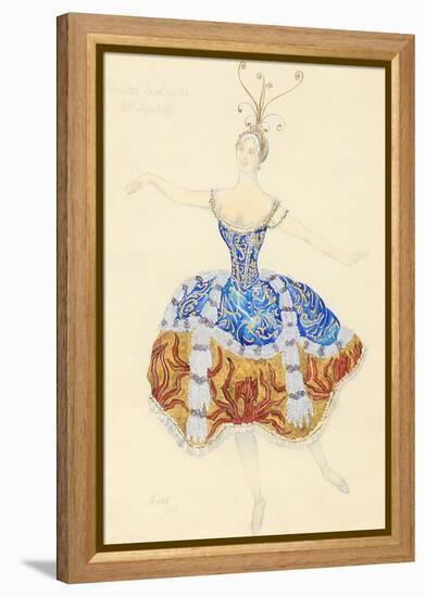 La Princesse Enchantée. Costume Design for the Ballet the Sleeping Princess, 1921-Léon Bakst-Framed Premier Image Canvas