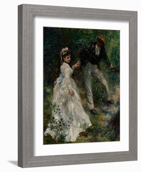 La Promenade, 1870-Pierre-Auguste Renoir-Framed Giclee Print