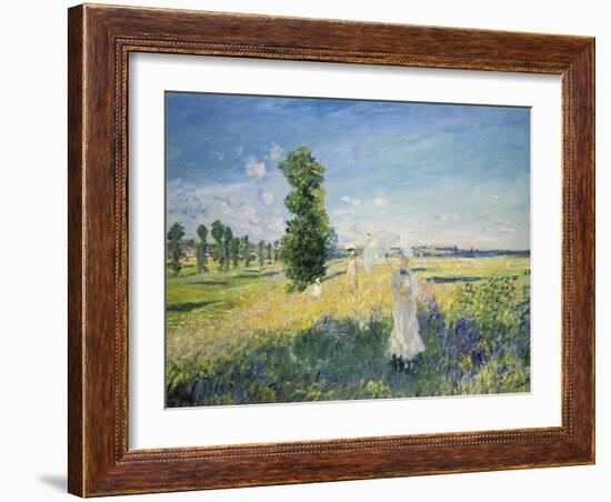 La Promenade (Argenteuil)-Claude Monet-Framed Giclee Print
