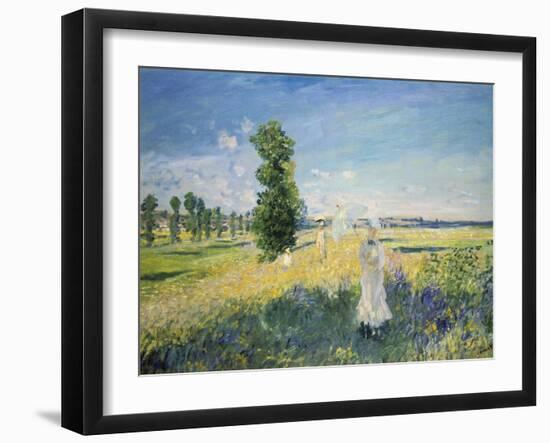 La Promenade (Argenteuil)-Claude Monet-Framed Giclee Print