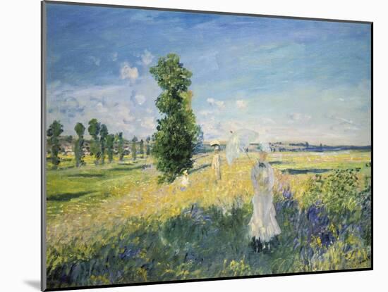 La Promenade (Argenteuil)-Claude Monet-Mounted Giclee Print