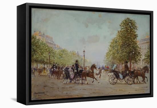 La promenade aux Champs-Elysées-Jean Béraud-Framed Premier Image Canvas
