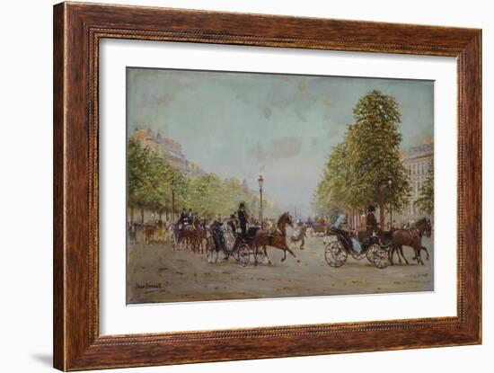 La promenade aux Champs-Elysées-Jean Béraud-Framed Giclee Print