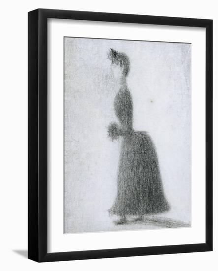 La Promeneuse au Manchon-Georges Seurat-Framed Giclee Print
