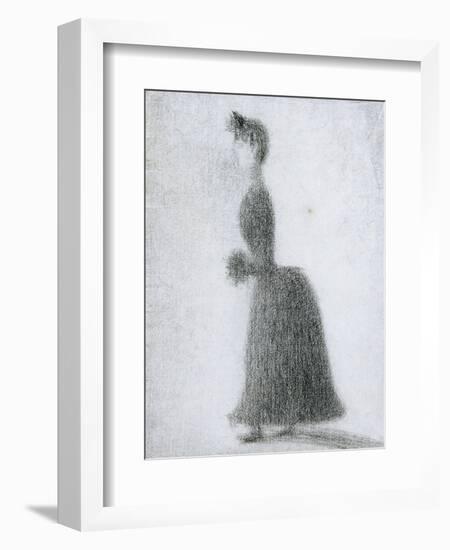 La Promeneuse au Manchon-Georges Seurat-Framed Giclee Print