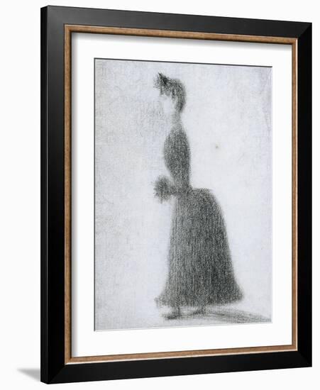 La Promeneuse au Manchon-Georges Seurat-Framed Giclee Print