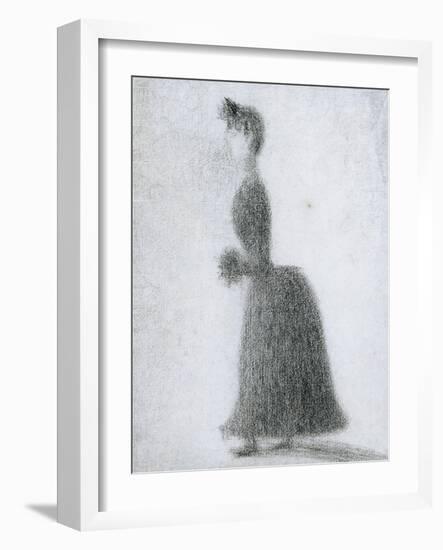 La Promeneuse au Manchon-Georges Seurat-Framed Giclee Print