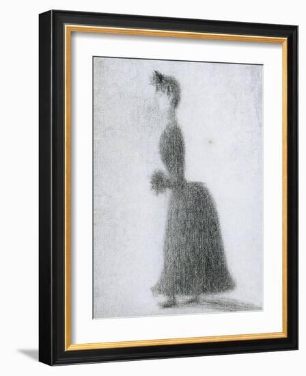 La Promeneuse au Manchon-Georges Seurat-Framed Giclee Print