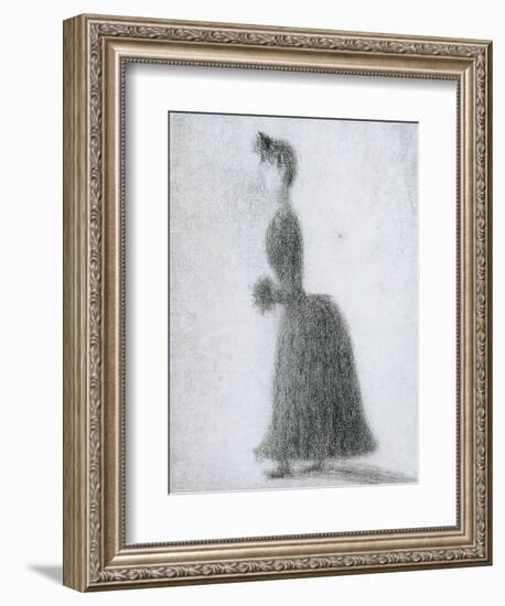 La Promeneuse au Manchon-Georges Seurat-Framed Giclee Print