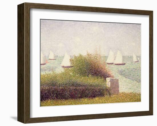 La Rade De Grandcamp', 1885 (Oil on Canvas)-Georges Pierre Seurat-Framed Giclee Print