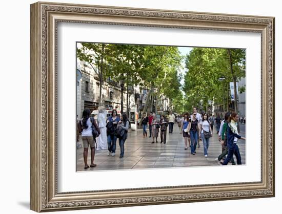 La Rambla, Barcelona, Katalonia, Spain-null-Framed Art Print