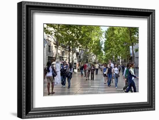 La Rambla, Barcelona, Katalonia, Spain-null-Framed Art Print