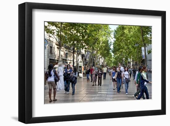 La Rambla, Barcelona, Katalonia, Spain-null-Framed Art Print