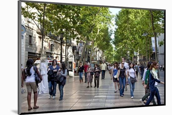 La Rambla, Barcelona, Katalonia, Spain-null-Mounted Art Print