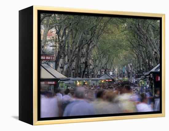 La Rambla, Barcelona, Spain-Jon Arnold-Framed Premier Image Canvas