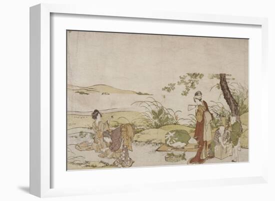 La récolte de champignons-Katsushika Hokusai-Framed Giclee Print