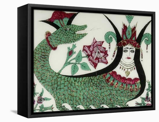 La reine des serpents Shahmaran-null-Framed Premier Image Canvas