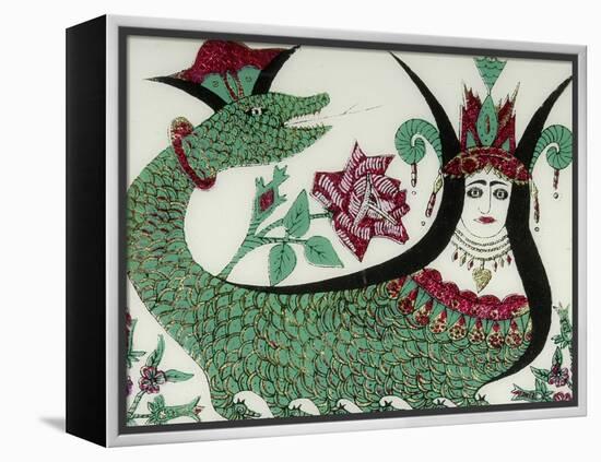 La reine des serpents Shahmaran-null-Framed Premier Image Canvas