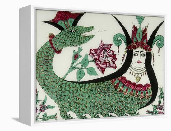 La reine des serpents Shahmaran-null-Framed Premier Image Canvas