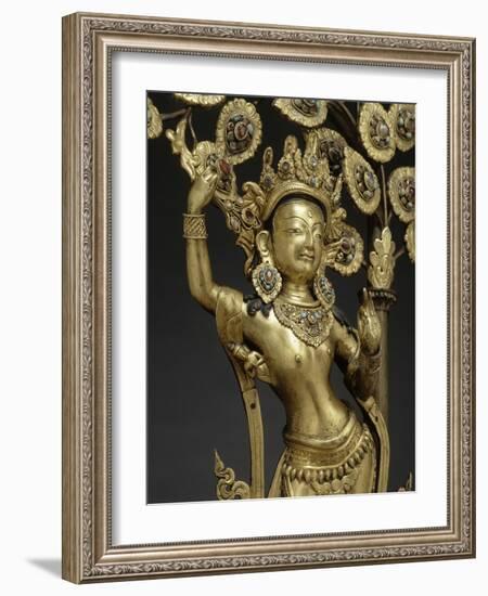 La reine Maya Devi donnant naissance au prince Siddhârta, le futur Buddha Cakyamuni-null-Framed Giclee Print