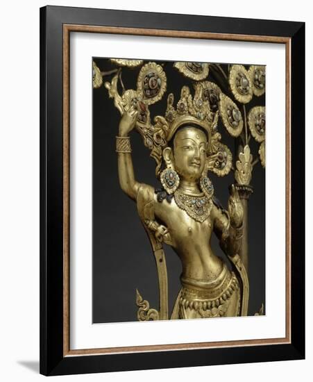 La reine Maya Devi donnant naissance au prince Siddhârta, le futur Buddha Cakyamuni-null-Framed Giclee Print