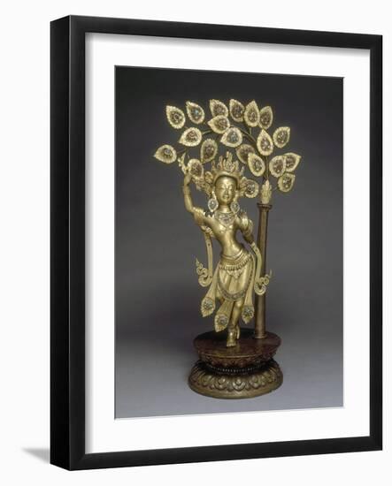 La reine Maya Devi donnant naissance au prince Siddhârta, le futur Buddha Cakyamuni-null-Framed Giclee Print