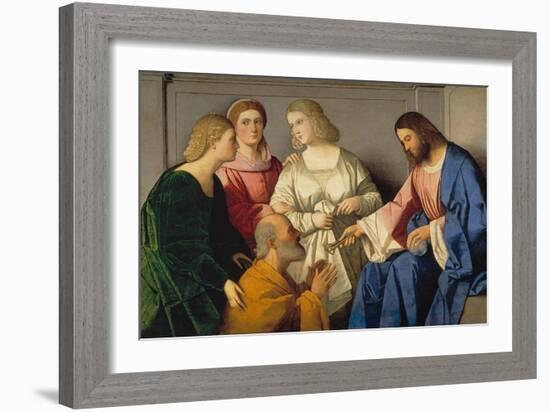 La Remise Des Clefs a Saint Pierre - Christ Giving the Keys to Saint Peter - Catena, Vincenzo Di Bi-Vincenzo Di Biagio Catena-Framed Giclee Print