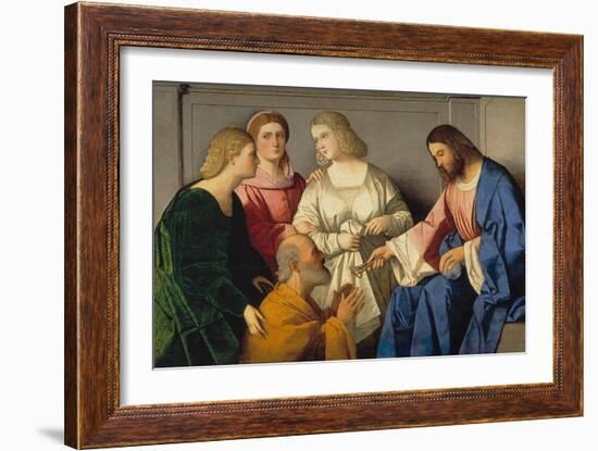 La Remise Des Clefs a Saint Pierre - Christ Giving the Keys to Saint Peter - Catena, Vincenzo Di Bi-Vincenzo Di Biagio Catena-Framed Giclee Print