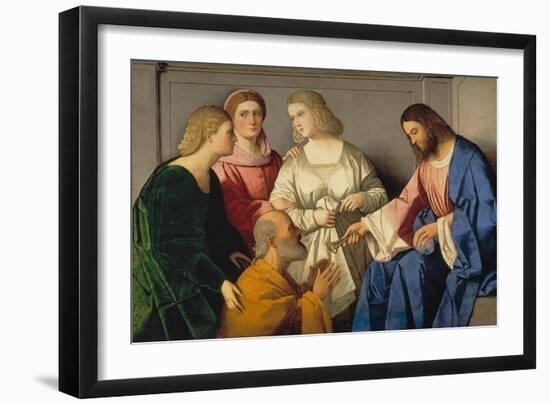 La Remise Des Clefs a Saint Pierre - Christ Giving the Keys to Saint Peter - Catena, Vincenzo Di Bi-Vincenzo Di Biagio Catena-Framed Giclee Print