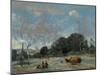 La Rentree Des Foins a Marcoussis, 1870-74-Jean-Baptiste-Camille Corot-Mounted Giclee Print