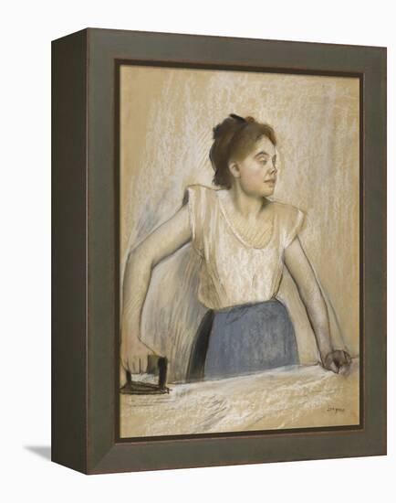 La repasseuse-Edgar Degas-Framed Premier Image Canvas