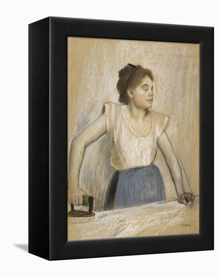 La repasseuse-Edgar Degas-Framed Premier Image Canvas