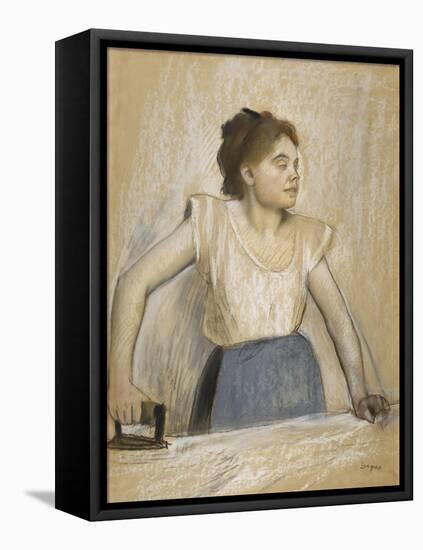 La repasseuse-Edgar Degas-Framed Premier Image Canvas