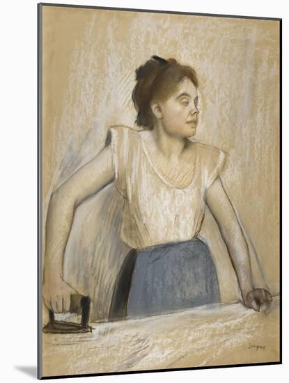 La repasseuse-Edgar Degas-Mounted Giclee Print