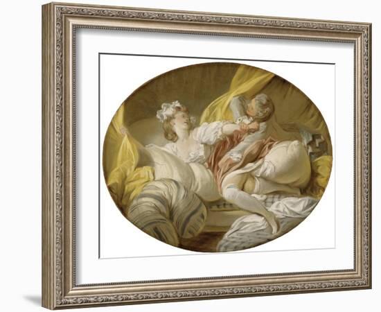 La Resistance Inutile (Useless Resistance), by Fragonard, Jean Honore (1732-1806). Oil on Canvas. D-Jean-Honore Fragonard-Framed Giclee Print