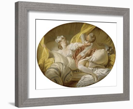 La Resistance Inutile (Useless Resistance), by Fragonard, Jean Honore (1732-1806). Oil on Canvas. D-Jean-Honore Fragonard-Framed Giclee Print