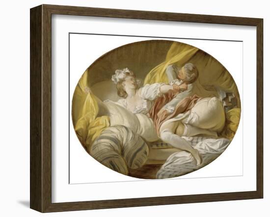 La Resistance Inutile (Useless Resistance), by Fragonard, Jean Honore (1732-1806). Oil on Canvas. D-Jean-Honore Fragonard-Framed Giclee Print