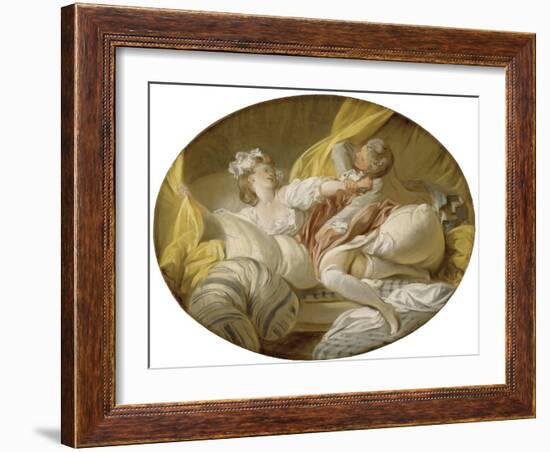 La Resistance Inutile (Useless Resistance), by Fragonard, Jean Honore (1732-1806). Oil on Canvas. D-Jean-Honore Fragonard-Framed Giclee Print