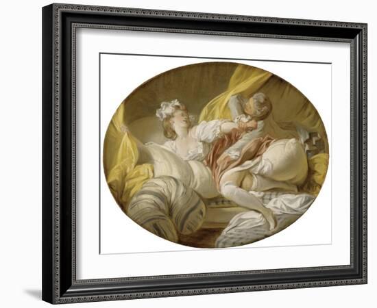 La Resistance Inutile (Useless Resistance), by Fragonard, Jean Honore (1732-1806). Oil on Canvas. D-Jean-Honore Fragonard-Framed Giclee Print