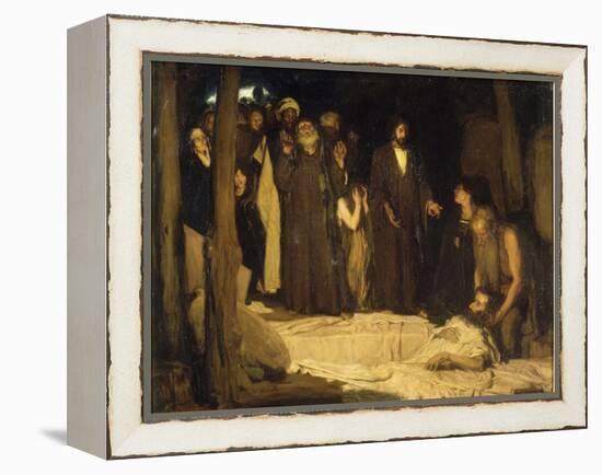 La résurrection de Lazare-Henry Ossawa Tanner-Framed Premier Image Canvas