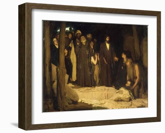 La résurrection de Lazare-Henry Ossawa Tanner-Framed Giclee Print