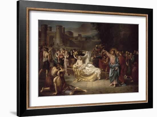 La Résurrection du fils de la veuve de Naïm-Jean-Baptiste Joseph Wicar-Framed Giclee Print